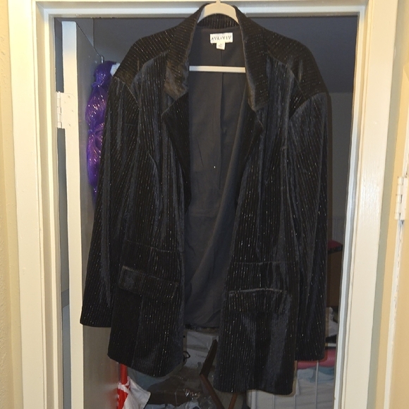 Ava & Viv Black Blazer Structured Shoulders - Picture 1 of 6